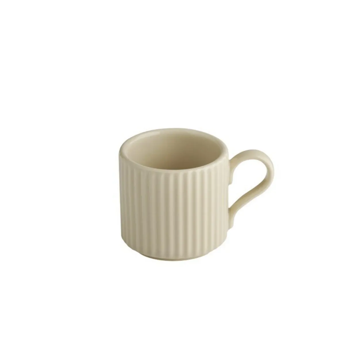 Tasse à expresso empilable rond beige porcelaine 8 cl Ø 6 cm The Grid - APS Best