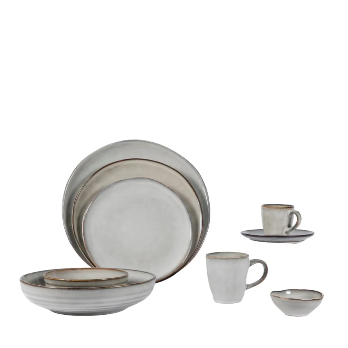PRO.MUNDI Tasse à expresso gris grès émaillé 9 cl Ø 6,2 cm Sky Outlet