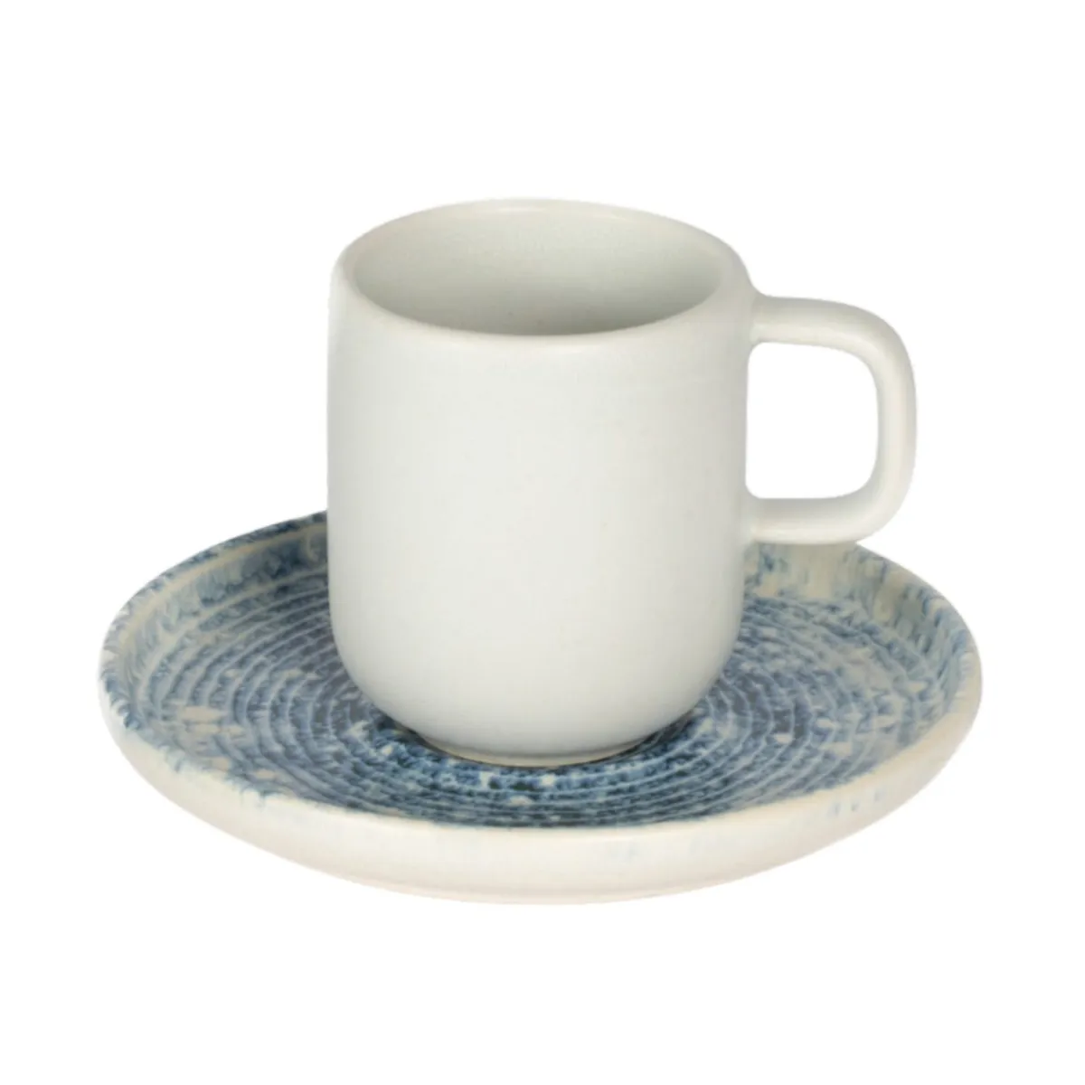 Tasse expresso rond bleu grès émaillé 9 cl Ø 5,5 cm Ice - ACCOLADE Clearance