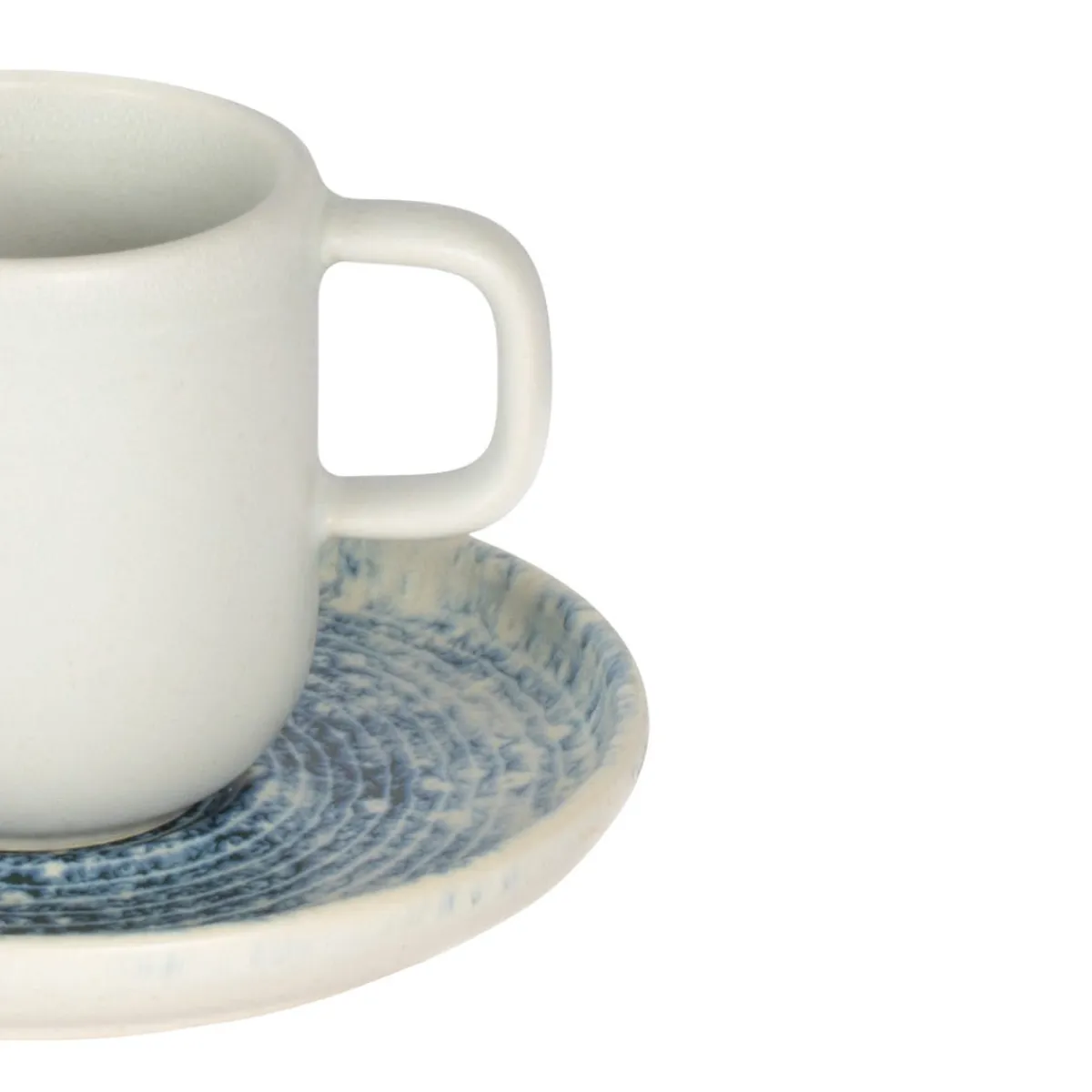 Tasse expresso rond bleu grès émaillé 9 cl Ø 5,5 cm Ice - ACCOLADE Clearance