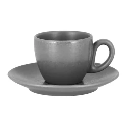 RAK Tasse à expresso rond gris porcelaine vitrifiée 8 cl Ø 6,5 cm Shale