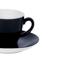 Tasse à expresso rond noir porcelaine 10 cl Ø 6,3 cm Emotions - PRO.MUNDI Discount