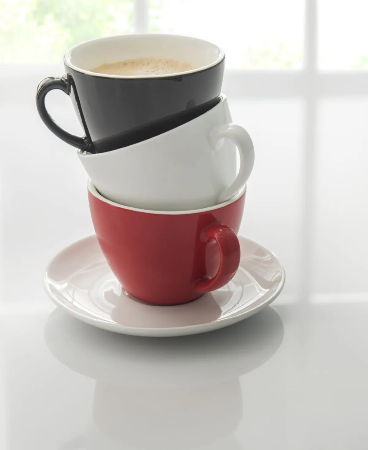 Tasse à expresso rond noir porcelaine 10 cl Ø 6,3 cm Emotions - PRO.MUNDI Discount