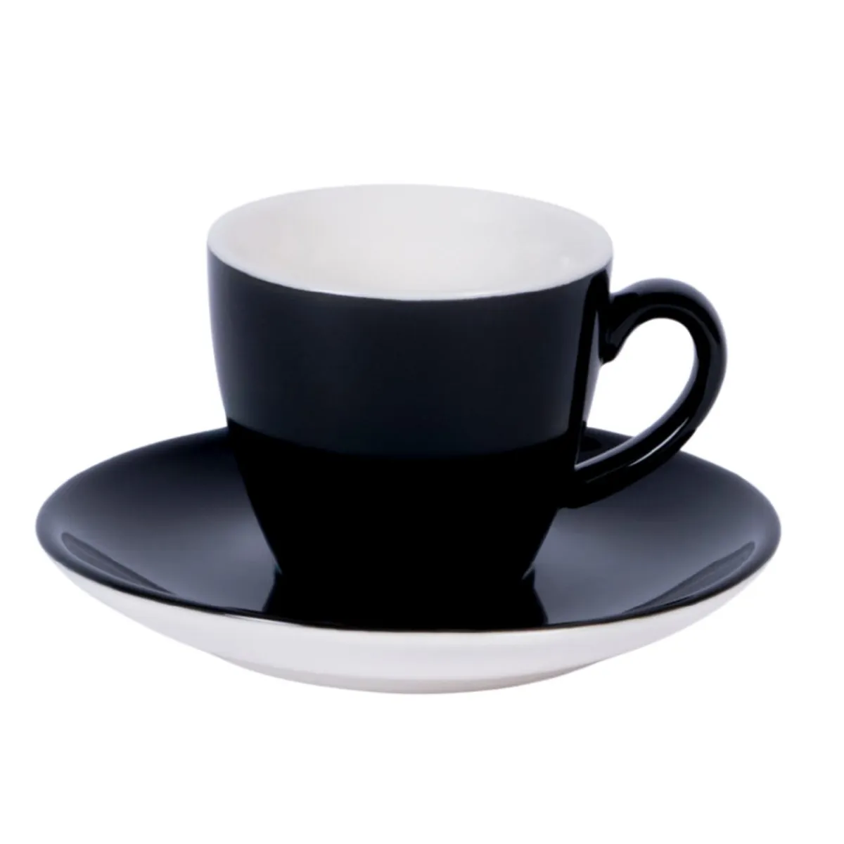 Tasse à expresso rond noir porcelaine 10 cl Ø 6,3 cm Emotions - PRO.MUNDI Discount