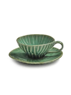 Tasse à expresso rond vert grès émaillé 10,7 cm Ø 10,7 cm Verde Lanza - SERAX Best