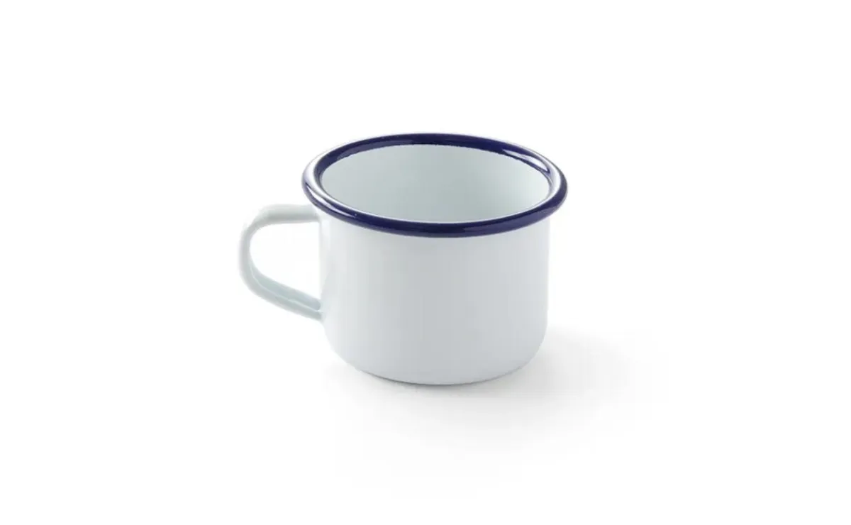 HENDI Tasse rond blanc acier émaillé 12 cl Ø 7 cm Outlet