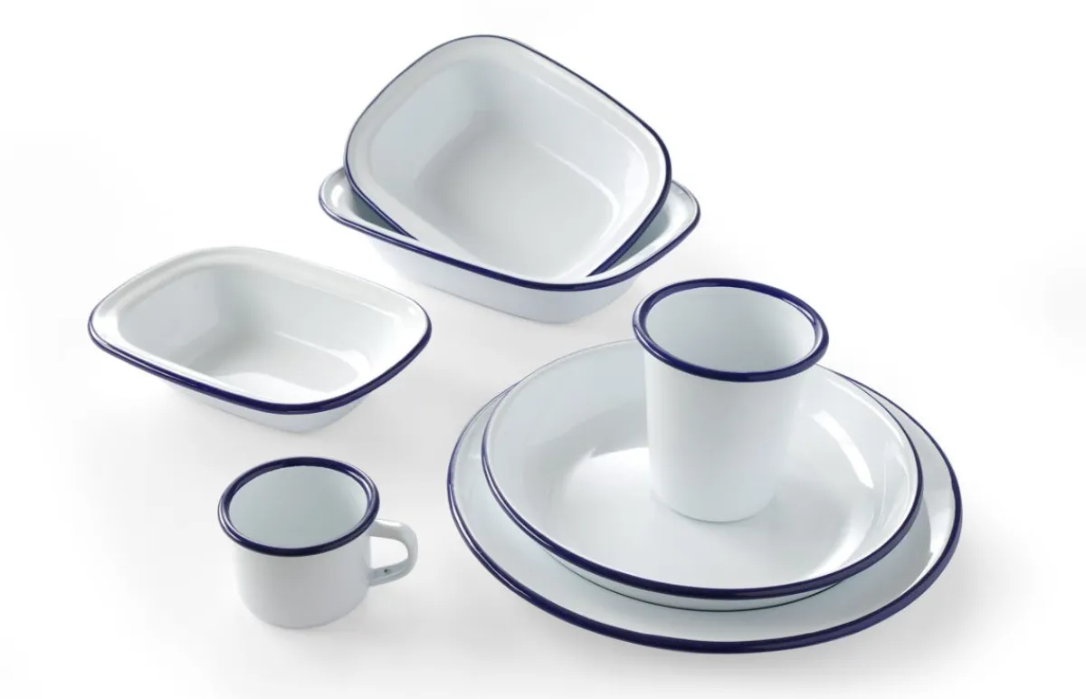 HENDI Tasse rond blanc acier émaillé 12 cl Ø 7 cm Outlet