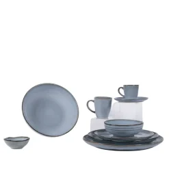 Tasse à thé bleu grès émaillé 18 cl Ø 7,5 cm Sky - PRO.MUNDI Hot