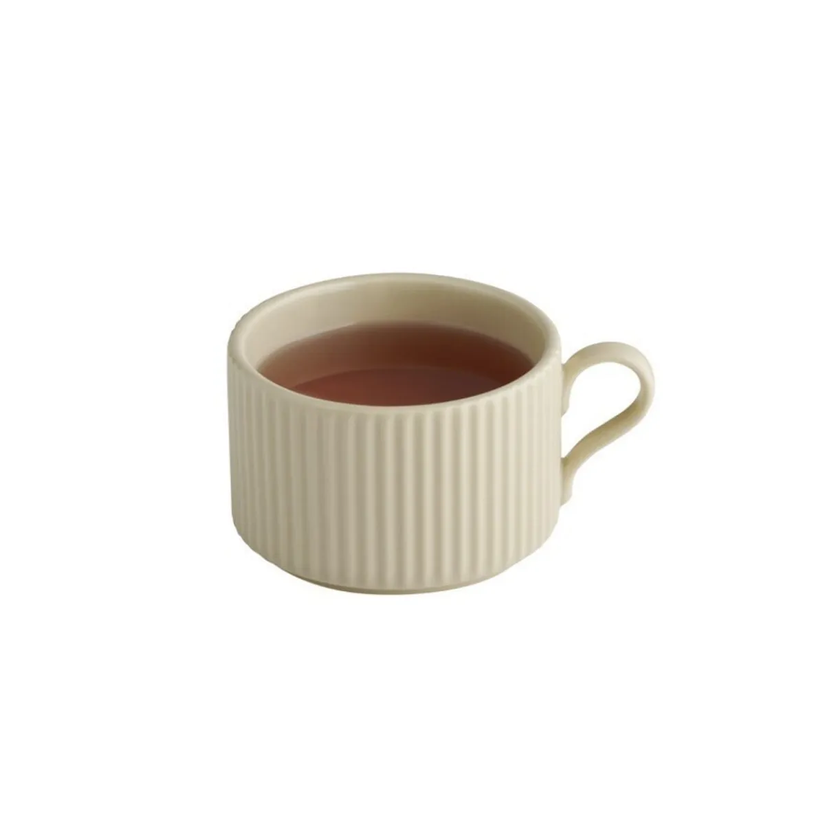 Tasse à thé empilable rond beige porcelaine 20 cl Ø 9 cm The Grid - APS Sale