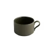 APS Tasse à thé empilable rond marron porcelaine 20 cl Ø 9 cm The Grid Best