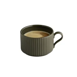 APS Tasse à thé empilable rond marron porcelaine 20 cl Ø 9 cm The Grid Best