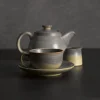 Tasse à thé gris porcelaine 23 cl Ø 9,7 cm Evo Granite - DUDSON Discount