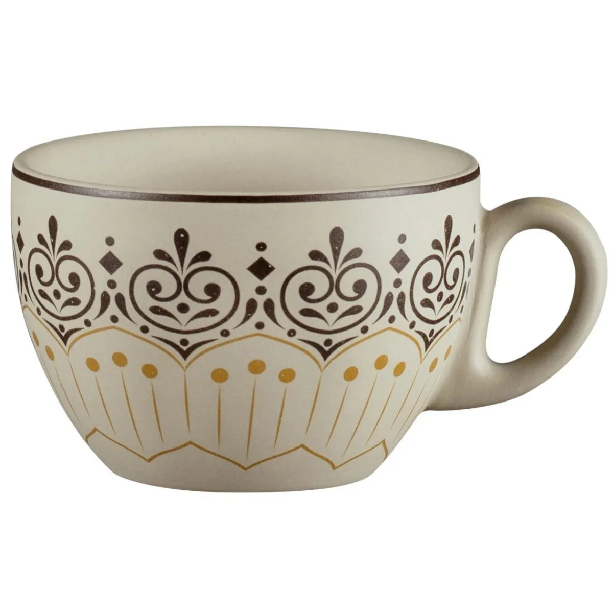 Tasse à thé rond Argila Décor Cartagena porcelaine 23 cl Ø 9 cm Earth - RAK Hot