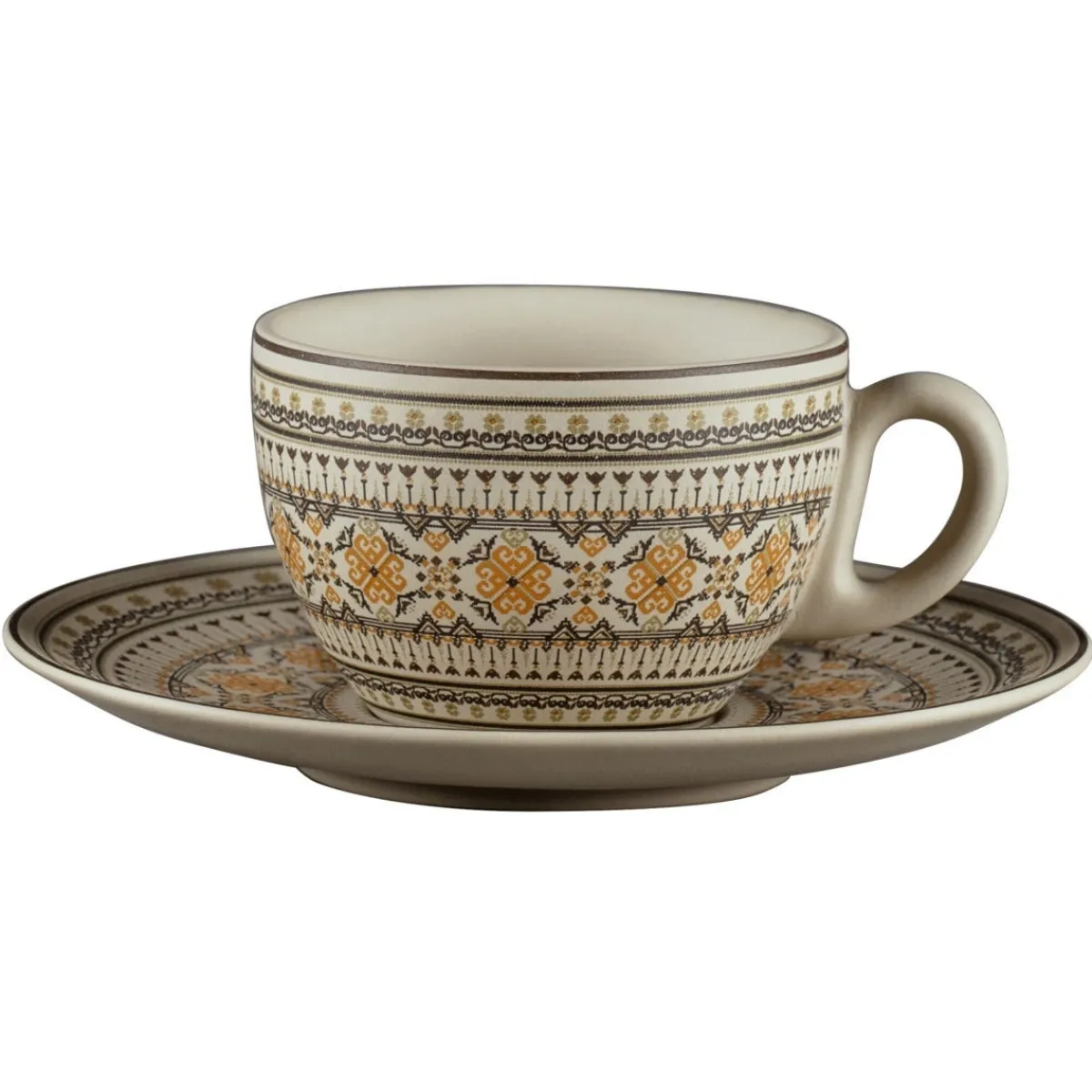 Tasse à thé rond Argila Décor Genoa porcelaine 23 cl Ø 9 cm Earth - RAK New