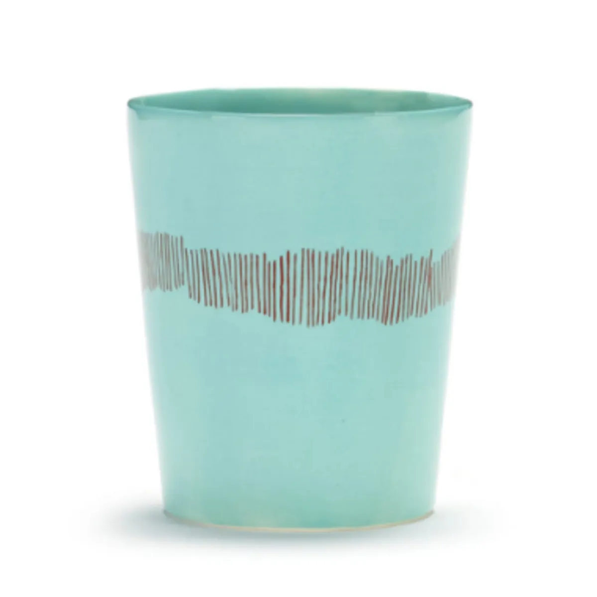 SERAX Tasse à thé rond azure swirl - stripes rouge grès émaillé 33 cl Ø 8,5 cm Feast By Ottolenghi Hot