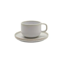 Tasse à thé rond beige grès émaillé 21 cl Ø 8,5 cm Sand - ACCOLADE Discount