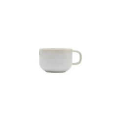 Tasse à thé rond beige grès émaillé 21 cl Ø 8,5 cm Sand - ACCOLADE Discount