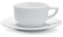 Tasse à thé rond blanc porcelaine 18 cl Ø 8 cm Cafett - PRO.MUNDI