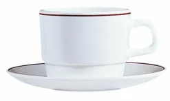 Tasse à thé rond blanc verre opal 19 cl Ø 7,8 cm Restaurant Filet Bordeaux - ARCOROC Discount