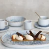 ACCOLADE Tasse à thé rond bleu grès émaillé 21 cl Ø 8,5 cm Ice Online