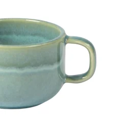 ACCOLADE Tasse à thé rond bleu grès émaillé 21 cl Ø 8,5 cm Magic Discount