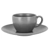 RAK Tasse à thé rond gris porcelaine vitrifiée 23 cl Ø 9 cm Shale Outlet
