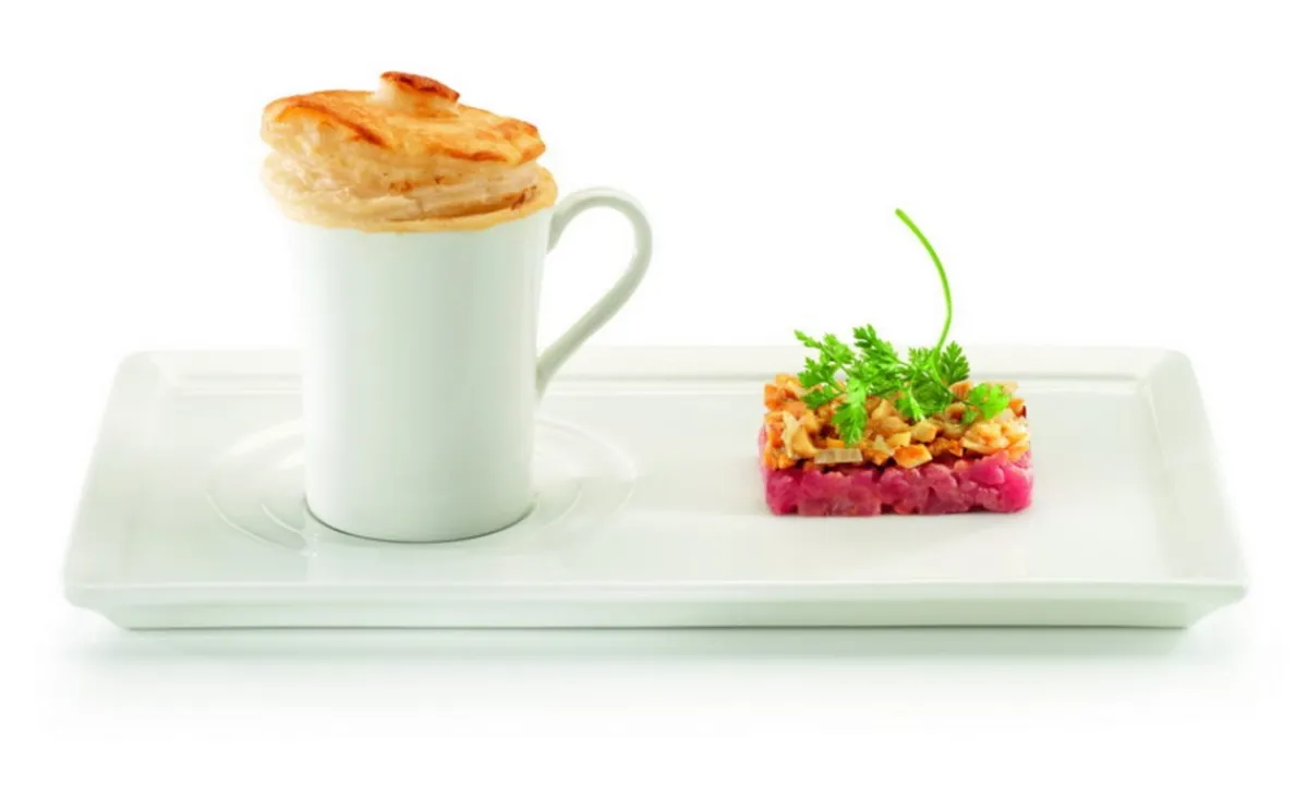 Tasse à thé rond ivoire porcelaine vitrifiée Fine Dine - RAK Outlet