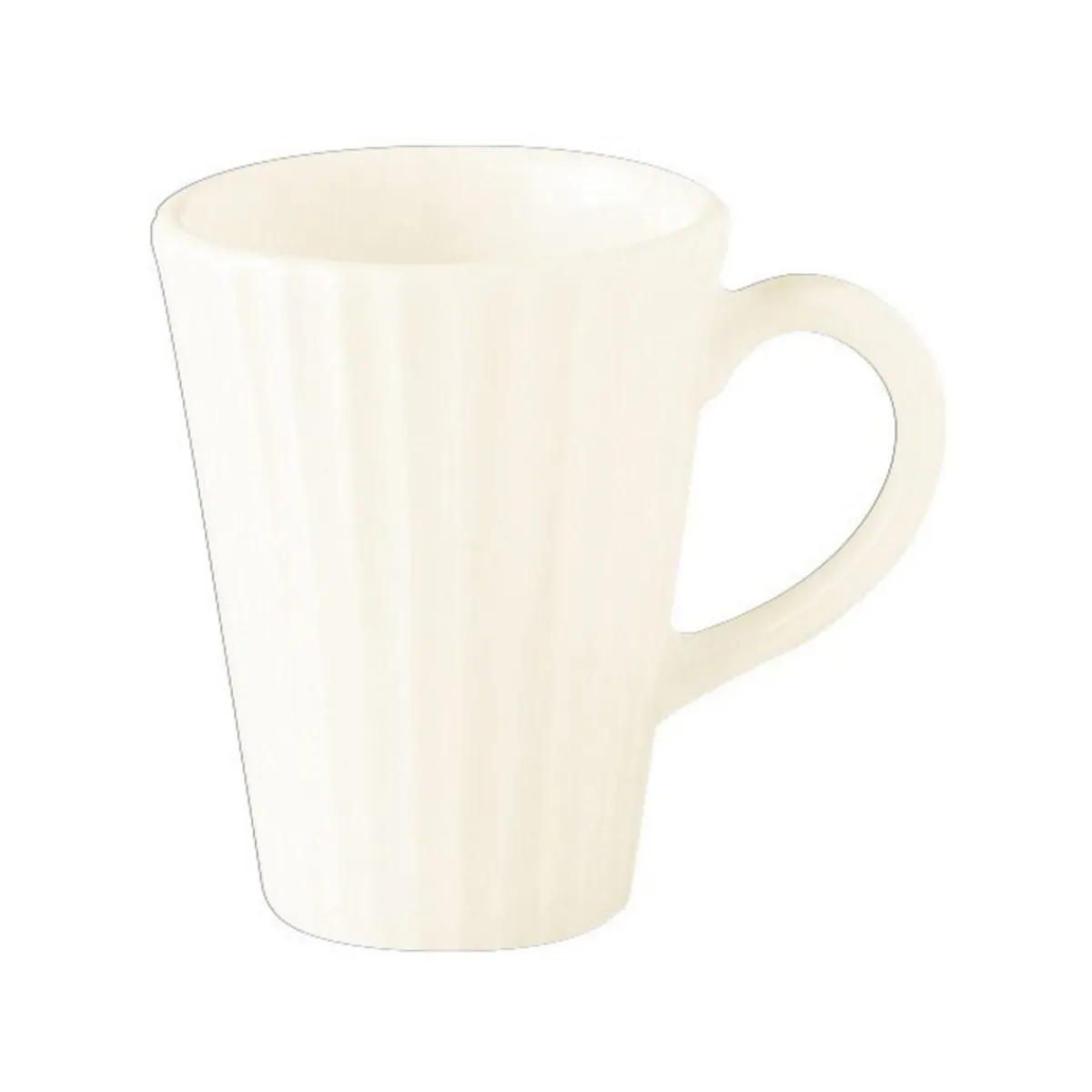 Tasse à thé rond ivoire porcelaine vitrifiée 20 cl Ø 8 cm Metropolis - RAK Outlet