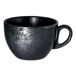 RAK Tasse à thé rond noir porcelaine vitrifiée 20 cl Ø 8,7 cm Karbon Sale