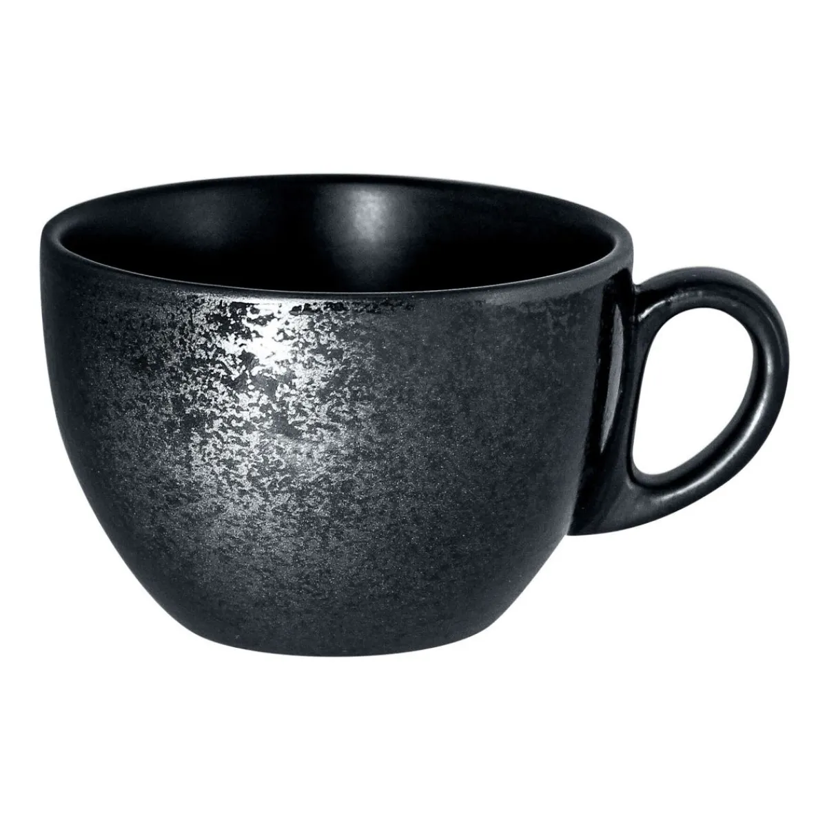 RAK Tasse à thé rond noir porcelaine vitrifiée 20 cl Ø 8,7 cm Karbon Sale
