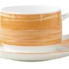 Tasse à thé rond orange verre opal 19 cl Ø 7,8 cm Brush - ARCOROC Discount