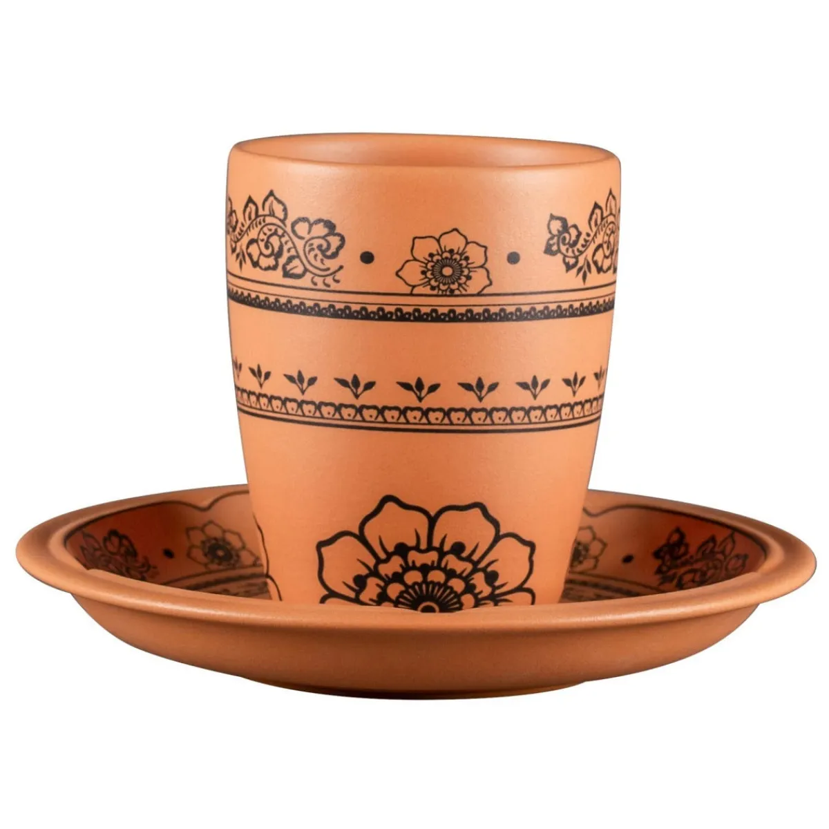 Tasse à thé rond Tero Décor Alexandria porcelaine 23 cl Ø 7,3 cm Earth - RAK Online
