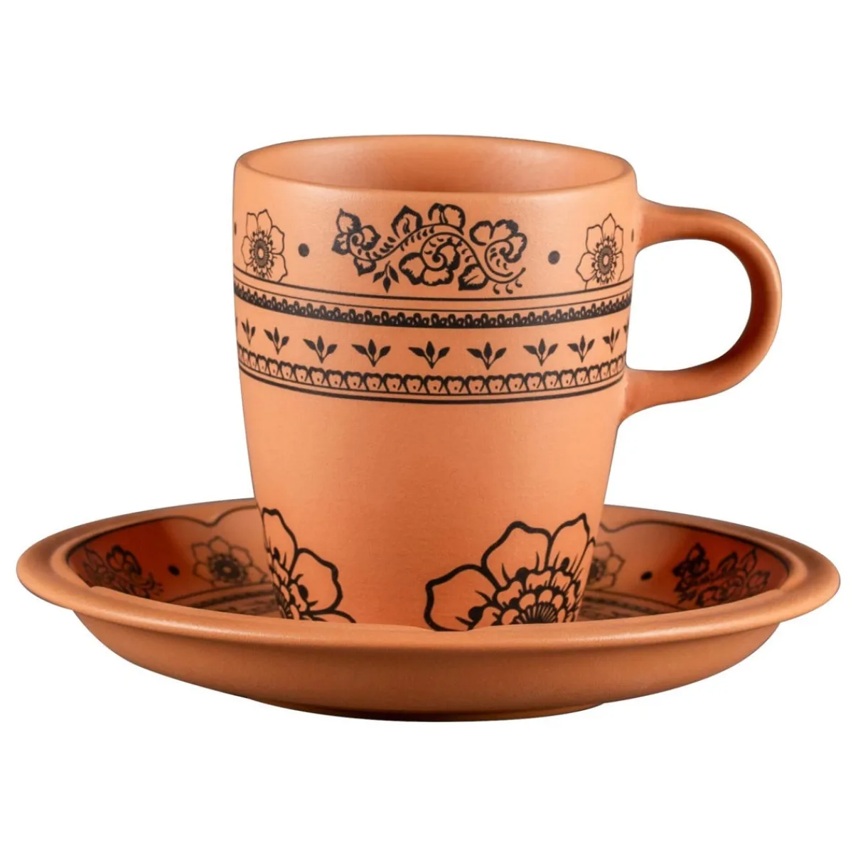 RAK Tasse à thé rond Tero Décor Alexandria porcelaine 23 cl Ø 7,3 cm Earth Discount