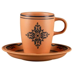 Tasse à thé rond Tero Décor Ostia porcelaine 23 cl Ø 7,3 cm Earth - RAK