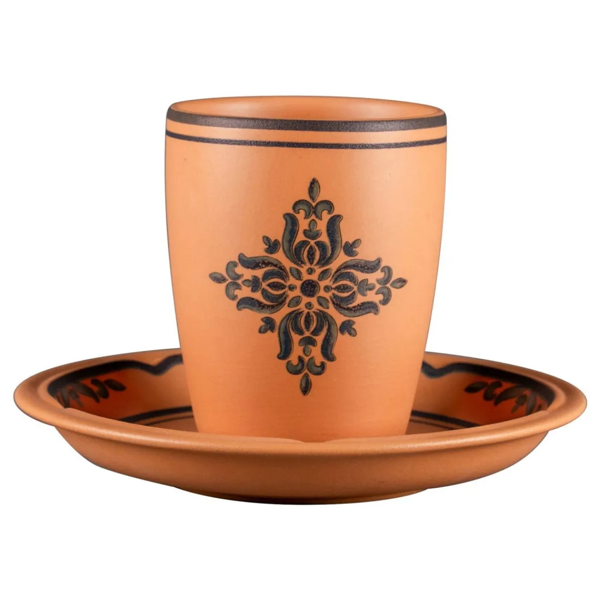 RAK Tasse à thé rond Tero Décor Ostia porcelaine 23 cl Ø 7,3 cm Earth New