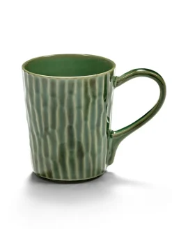 Tasse à thé rond vert grès émaillé 13,5 cm Ø 13,5 cm Verde Lanza - SERAX Sale