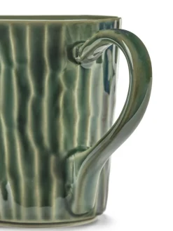 Tasse à thé rond vert grès émaillé 13,5 cm Ø 13,5 cm Verde Lanza - SERAX Sale