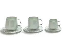 SERAX Tasse à thé rond vert porcelaine bone china Ø 8,4 cm Nido Clearance