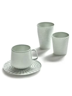 SERAX Tasse à thé rond vert porcelaine bone china Ø 8,4 cm Nido Clearance
