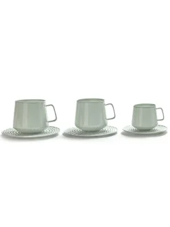 SERAX Tasse à thé rond vert porcelaine bone china Ø 8,4 cm Nido Clearance