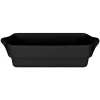 Terrine rectangulaire noir porcelaine vitrifiée 24x10 cm Chefs Fusion - RAK Outlet
