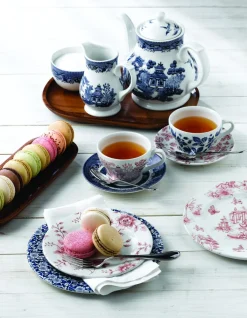 Théière avec couvercle rond Sandrigham Willow Blue porcelaine vitrifiée 85,2 cl Vintage Prints Willow - CHURCHILL Discount