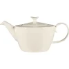 Théière & couvercle ovale blanc porcelaine bone china 120 cl Ø 16 cm Bravura - RAK Sale