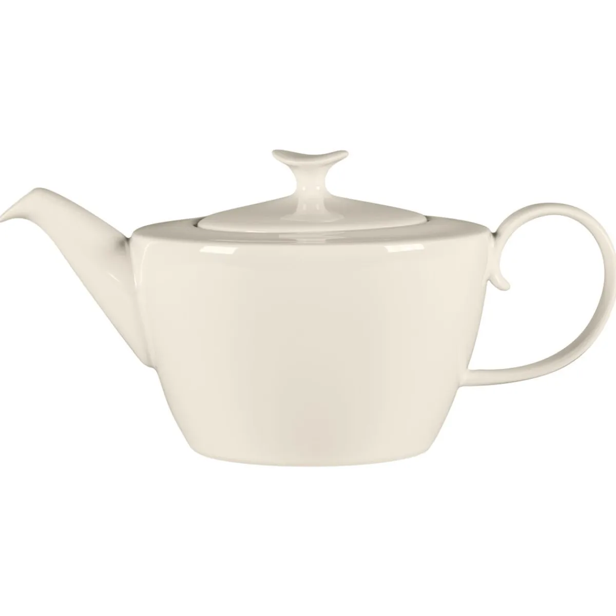 Théière & couvercle ovale blanc porcelaine bone china 120 cl Ø 16 cm Bravura - RAK Sale