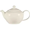 Théière & couvercle rond blanc porcelaine bone china 62,4 cl Ø 12,7 cm Fedra - RAK Clearance