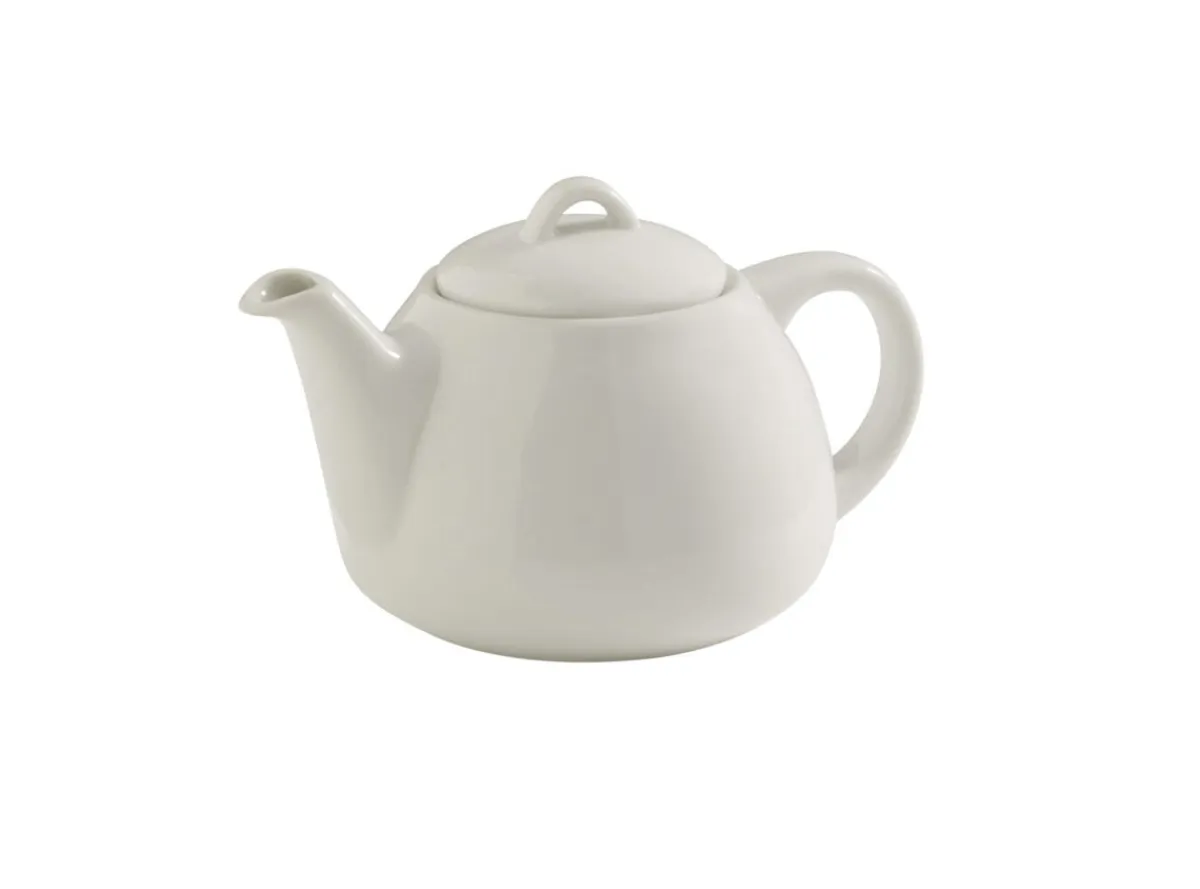 Théière rond blanc porcelaine 40 cl Ø 11 cm Slim O - PRO.MUNDI Clearance