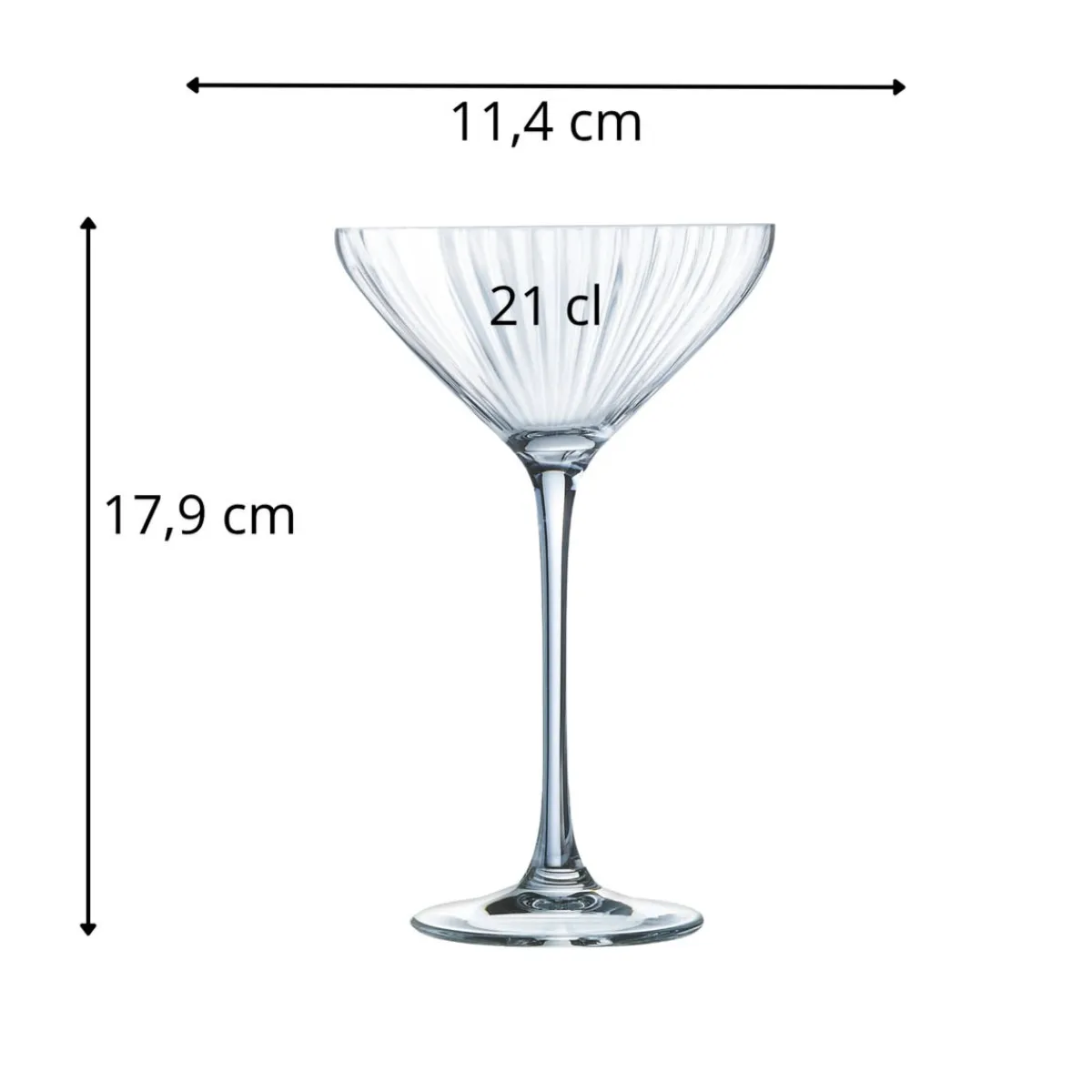 CHEF & SOMMELIER Verre a cocktail coupe verre cristallin 21 cl Symetrie Best