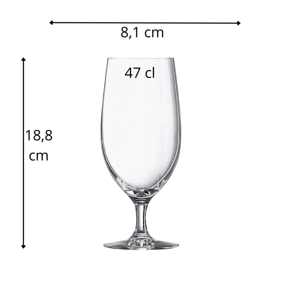 Verre à bière verre cristallin 47 cl Cabernet - CHEF & SOMMELIER New