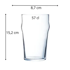 Verre à bière verre trempé 57 cl Nonic - ARCOROC Sale