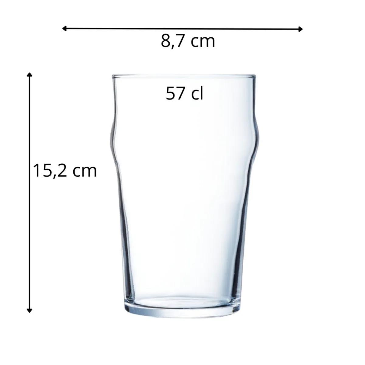Verre à bière verre trempé 57 cl Nonic - ARCOROC Sale